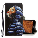 3D Colored Drawing Horizontal Flip PU Leather Case with Holder & Card Slots & Wallet